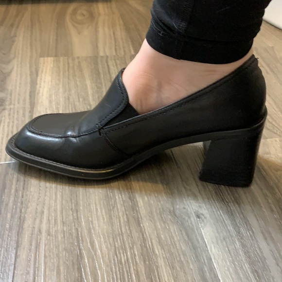 90s chunky heels black leather comfy - Picture 7 of 7